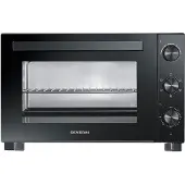 Severin 2076 Miniugn med steknål, Timerfunktion, Temperaturförval, Cirkulationsfunktion, med Pizzasten 46 l