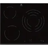 Electrolux EHF6232FOK - Keramisk häll - 3 kokplattor - Fördjupning - bredd: 56 cm - djup: 49 cm - med fasad framsida - svart