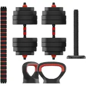 Ksix Hantel+skivstång+kettlebell-kit 40kg