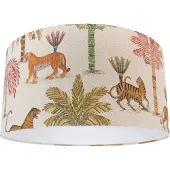 QAZQA Textil lampskärm flerfärgad med djurtryck 50/50/25