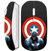 MANIACASE Souris Sans Fil Captain America Blanc