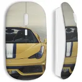 CAPACHEAP Souris Sans Fil Ferrari Jaune Voiture Luxe