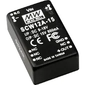 MEAN WELL SCW12B-15 DC/DC-omvandlare 12 W Antal utgångar: 1 x Innehåll 1 st