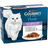 Gourmet Perle Land and Sea Duo fisk- och köttkombinationer våtfoder katt (85 g)