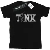 Disney Girls Tinker Bell Collegiate Tink Cotton T-Shirt (Black)