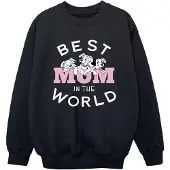 Disney Boys 101 Dalmatians Best Mum In The World Sweatshirt (Black)