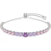 Swarovski Armband lila / syrén / rosa / silver