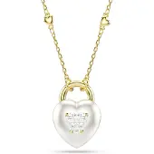 Swarovski Halsband guld / transparent / vit