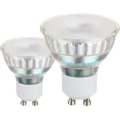 Eglo GU10 LED SMD-ljuskälla med satinfinish och diffust varmvitt ljus, förpackning med 2 stycken