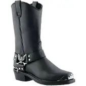Grinders Svarta Cowboy Biker Boots för herrar - Eagle Hi