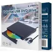 Gembird DVD-USB-031-BW - Extern - DVD-RW (Brännare) - USB 3.1 Gen 1 - Vit