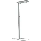 Arcchio Golvlampa Logan Ultra HCL , dimbar, Aluminium / grå / zink, Arbetsrum / kontor, Aluminium / grå / zink, Modern