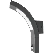 LUCANDE Utomhus vägglampa med rörelsesensor Juvia , Svart, Aluminium / grå / zink, Modern