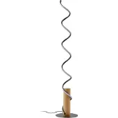 LINDBY LED golvlampa Spiraali , Aluminium / grå / zink, Vardagsrum / matsal, Aluminium / grå / zink, Lantlig / rustik, LED-golvlampa