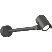 LUCANDE LED utomhusspotlight Beatrix, 58 cm, antracit, aluminium Beatrix, Svart, Aluminium / grå / zink, Modern, LED-utomhuslampa