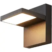 LUCANDE LED utomhus vägglampa Silvan , Svart, Aluminium / grå / zink, Modern, LED-vägglampa utomhus