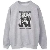 Disney Womens/Ladies Every Fairy Tale Needs A Villain Sweatshirt (Heather Grey)