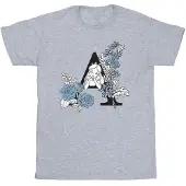 Disney Girls Alice In Wonderland Letter A Cotton T-Shirt (Sports Grey)