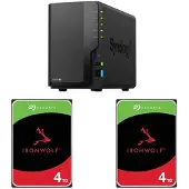 Synology DiskStation DS225+ 8TB (2x 4TB) Seagate Ironwolf NAS-hårddisk
