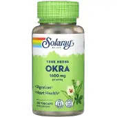Solaray True Herbs, Okra, Veggiekapslar, 100 kapslar (400 mg per kapsel)