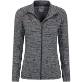 Mountain Warehouse Kvinnor/Barn Bend & Stretch Hel dragkedja Mellanlager (Svart)