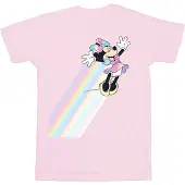 Disney Girls Minnie Mouse Whoosh Cotton T-Shirt (Pink)