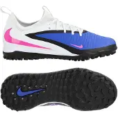 Nike Phantom 6 Academy Low Cut TF Attack - Blå/Pink Blast/Vit Barn - Turf (TF), storlek 38