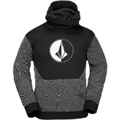 Volcom - Fleece - Hydro Riding Hoodie Black Print för Unisex - Storlek M - Svart