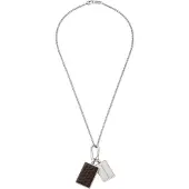 Emporio Armani Halsband mörkbrun / silver
