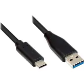 GOOD CONNECTIONS USB-kabel USB-A till USB-C 1,5 m svart (GC-M0130)
