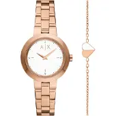 Armani Exchange Smyckeset rosé / vit