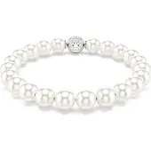 Swarovski Armband 'Matrix' silver / pärlvit