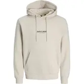 Jack & Jones Sweatshirt 'JWHVESTERBRO' beige / svart