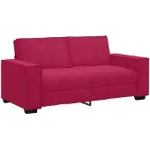 vidaXL 2-sitssoffa vinröd 140 cm sammet