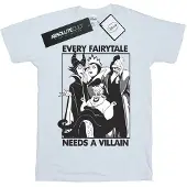 Disney Mens Every Fairy Tale Needs A Villain Cotton T-Shirt (White)