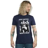 Disney Mens Every Fairy Tale Needs A Villain Cotton T-Shirt (Navy Blue)