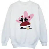 Disney Girls Mickey Mouse Car Print Sweatshirt (White)