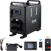 Vevor 5-8KW Dieselvärmare, 12V/24V Allt-i-ett Dieselluftvärmare, Bluetooth APP-kontroll, Fjärrkontroll och Displayskärm, CO-larm, Snabbvärmande Vertikal Bärbar Dieselvärmare för Fordon, Garage