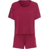 LASCANA Kort pyjamas röd