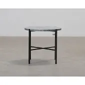 FeelDesign Bistro soffbord ø 44 cm grå marmor