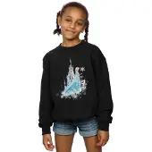 Disney Girls Frozen Elsa And Olaf Winter Magic Sweatshirt (Black)