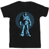 Disney Girls Lightyear Buzz Standing Circle Cotton T-Shirt (Black)