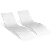 Vevor Poolfåtöljer, set med 2 schäslonger, poolfåtöljer för inomhusbruk för upp till 13 cm vattendjup, fasta i pooler och flytande på vatten, lämpliga för alla pooltyper, solarium vid poolen och på so