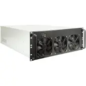 Inter-Tech 4F28 Mining - Kan monteras i rack - 4U - utökad ATX - ingen strömförsörjning (ATX) - USB