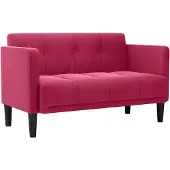 vidaXL Loveseat soffa vinröd 111 cm sammet