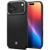 Spigen Skyddsfodral för iPhone 17 Pro Max Enzo Aramid T MagSafe - svart och silver