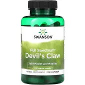 Swanson Health Fullspektrum Djävulsklo, 500 mg, 100 kapslar