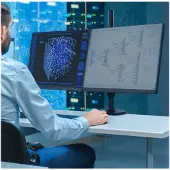 Ergotron LX 45-509-224 monitorarm för 2 skärmar upp till 40, matt svart