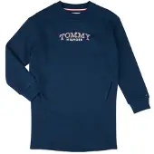 Tommy Hilfiger Kortklänningar TOMMY PUFF FLOWER HWK DRESS LS flickor - Marin - 5 år