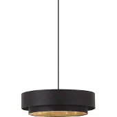 QAZQA Modern pendellampa svart 50 cm 3-ljus - Drum Duo